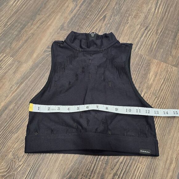 Koral UNAMI MAURI N MOCK NECK CROP TOP Sz S - Picture 8 of 9